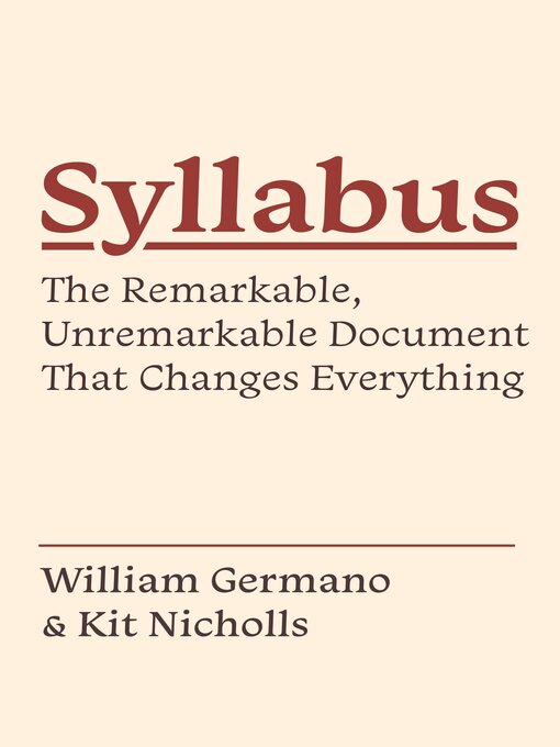 Title details for Syllabus by William Germano - Available